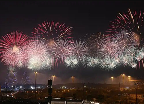 延边焰火晚会
